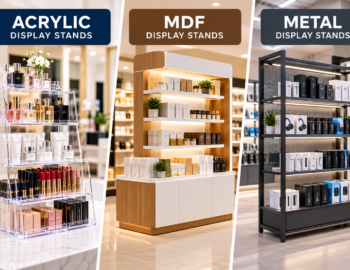 acrylic vs MDF vs metal display stands