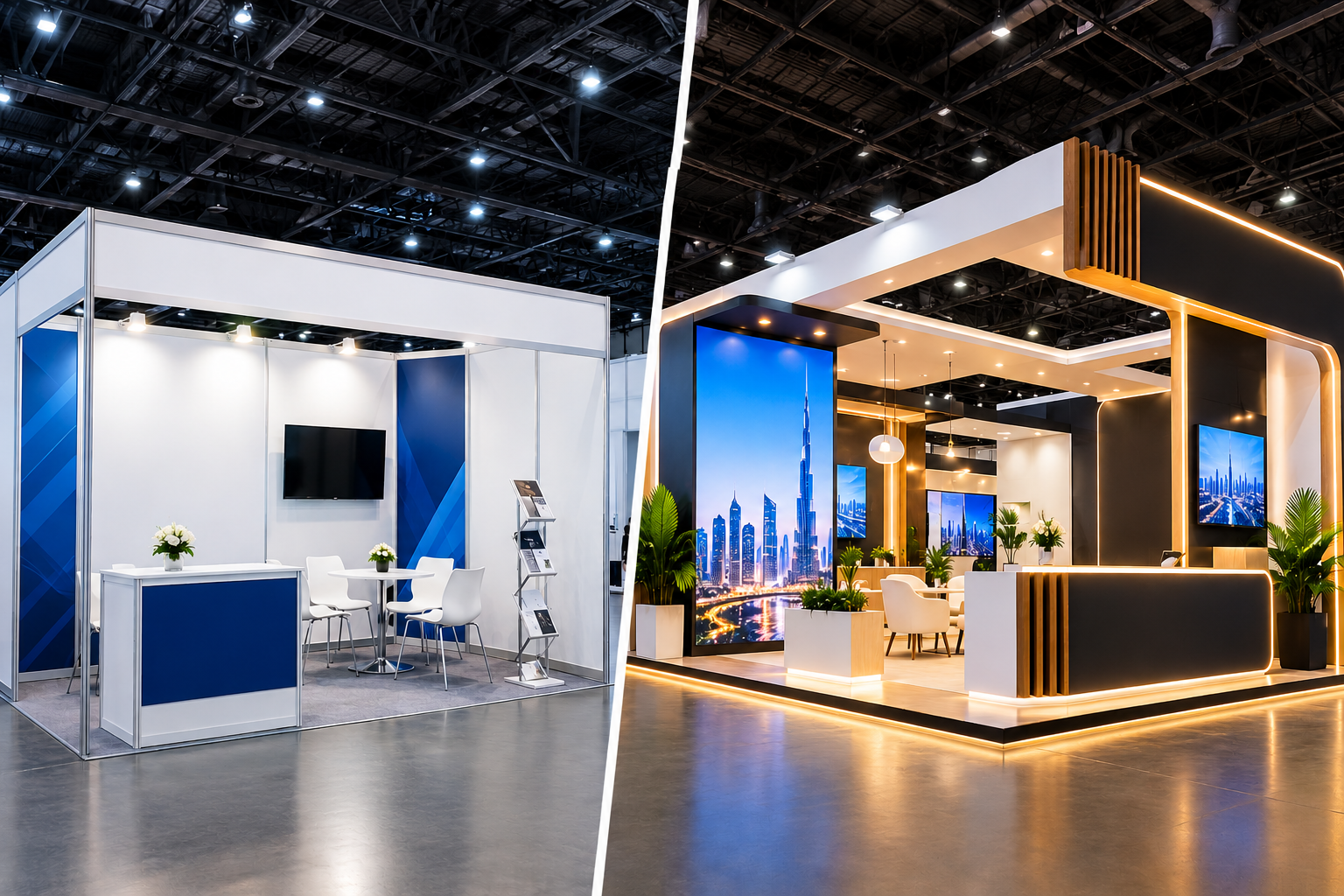 exhibition stand rental vs custom build Dubai