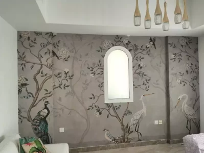 custom printed vinyl wall covering