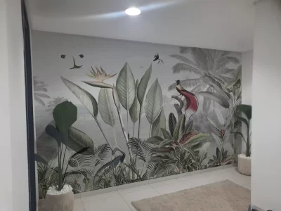 custom printed vinyl wall covering